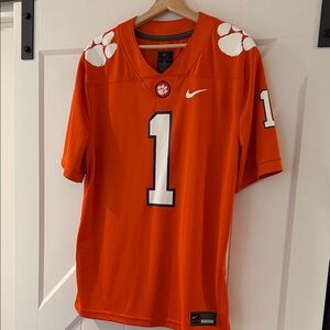 Nike Clemson Men's Orange and White Football Jersey